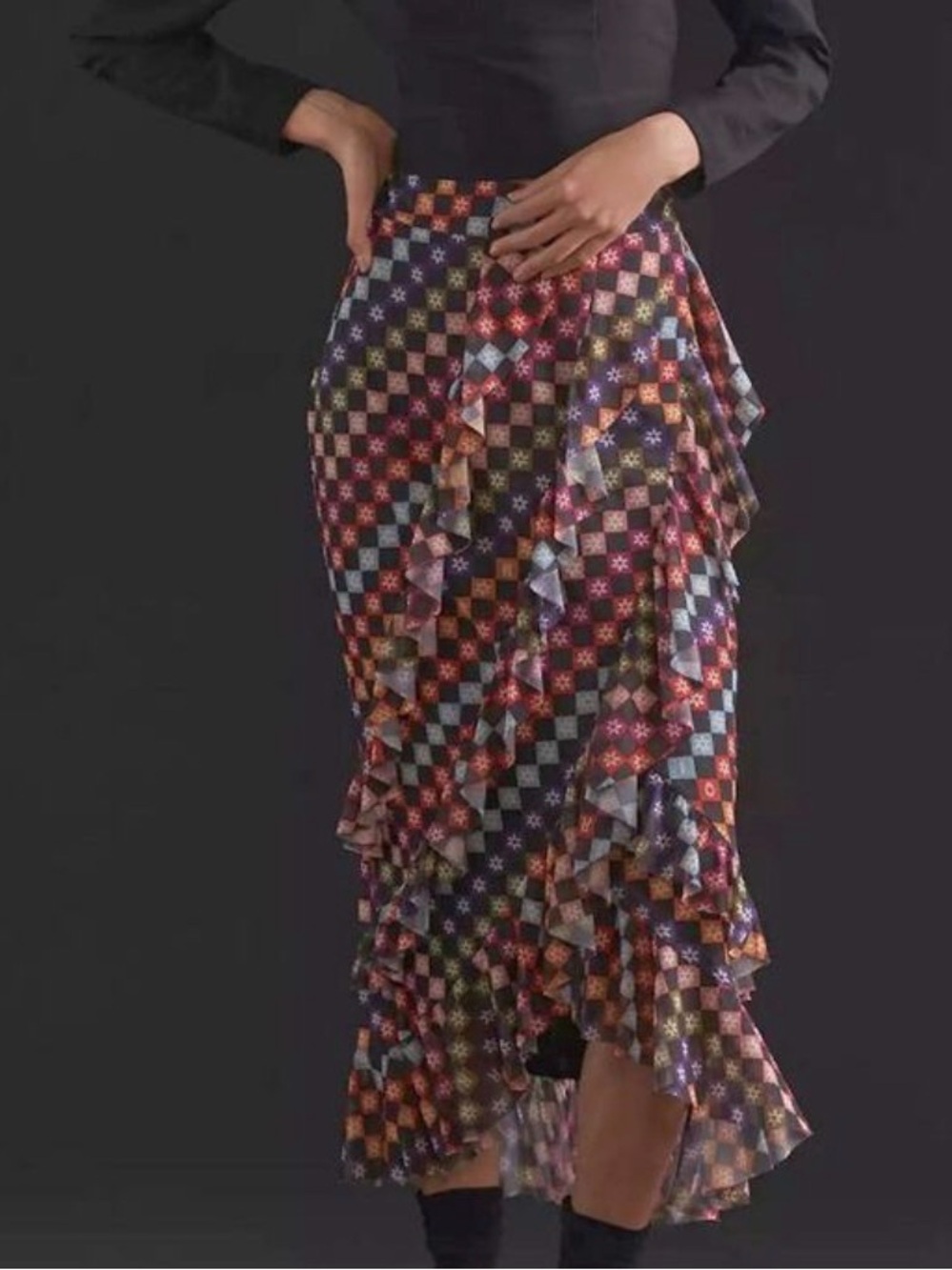 Anthropologie Multicolor Asymmetrical Skirt